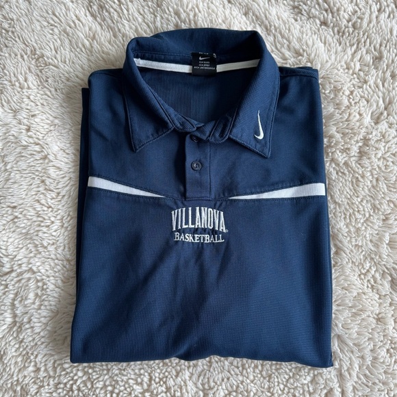 Nike Other - Nike Villanova Basketball Team Dri-Fit Polo Shirt Classic 90’s Style / size XL